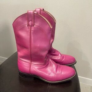 LAREDO fuschia Barbie pink western boots US 7.5 M